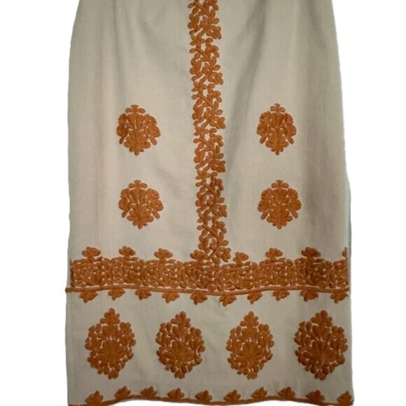 Anthropologie Verona Embroidered Pencil Skirt - Picture 5 of 12